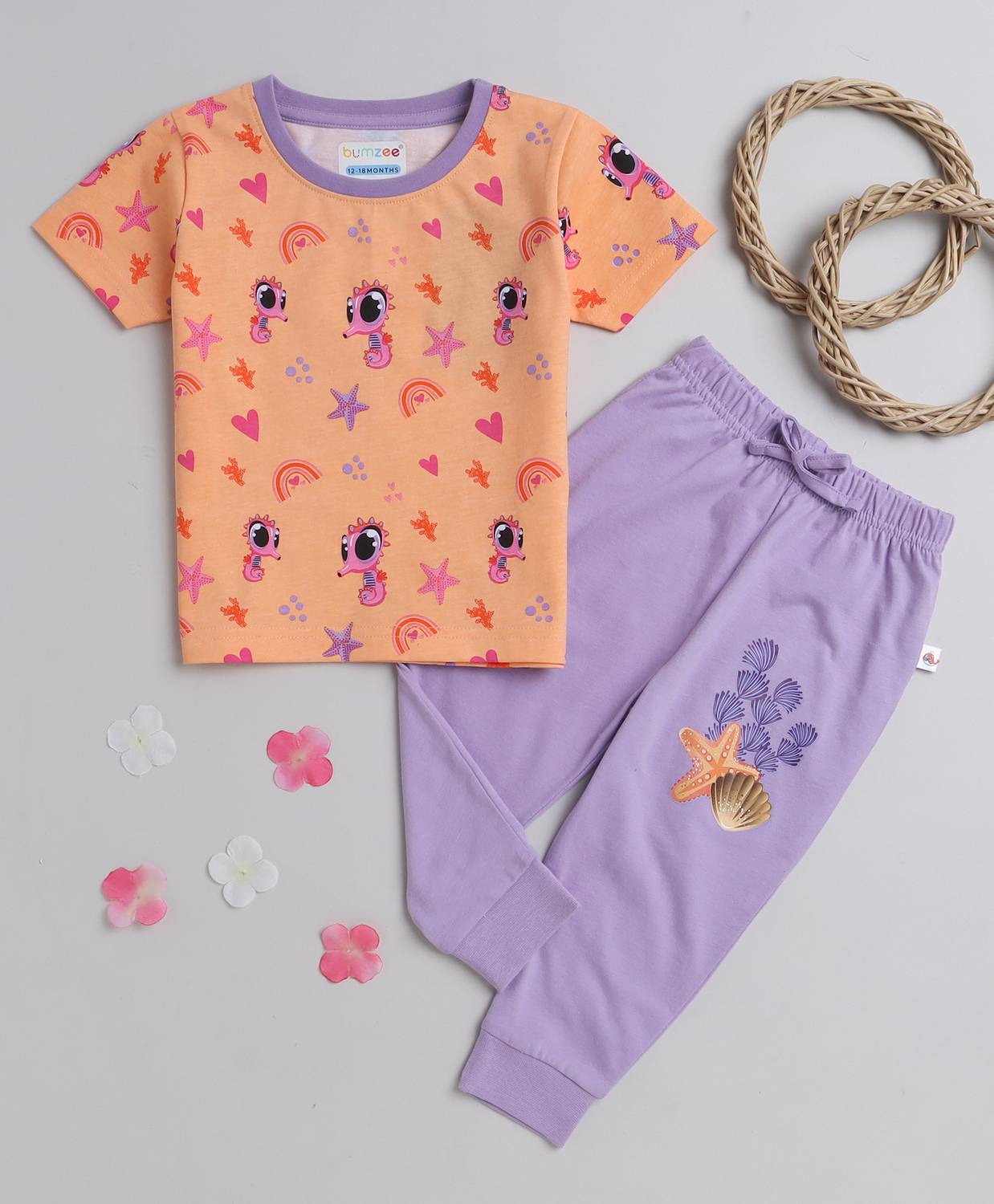 BUMZEE Girls Casual T-shirt Pyjama