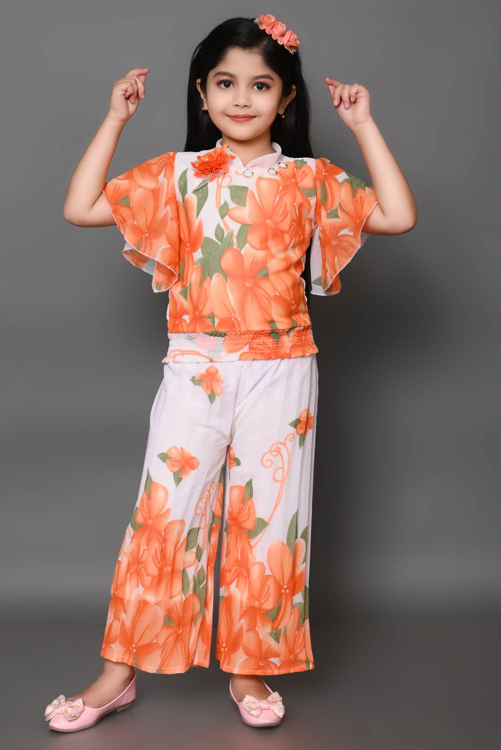 AFTAB DRESSES Girls Party(Festive) Top Pant
