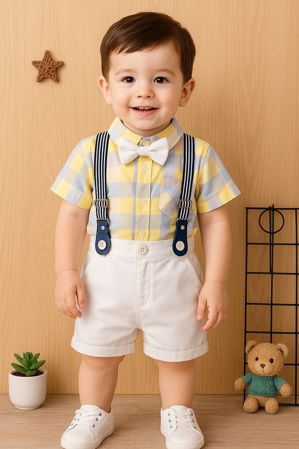 Bleckz Soeamk Baby Boys Party(Festive) Shirt Shorts