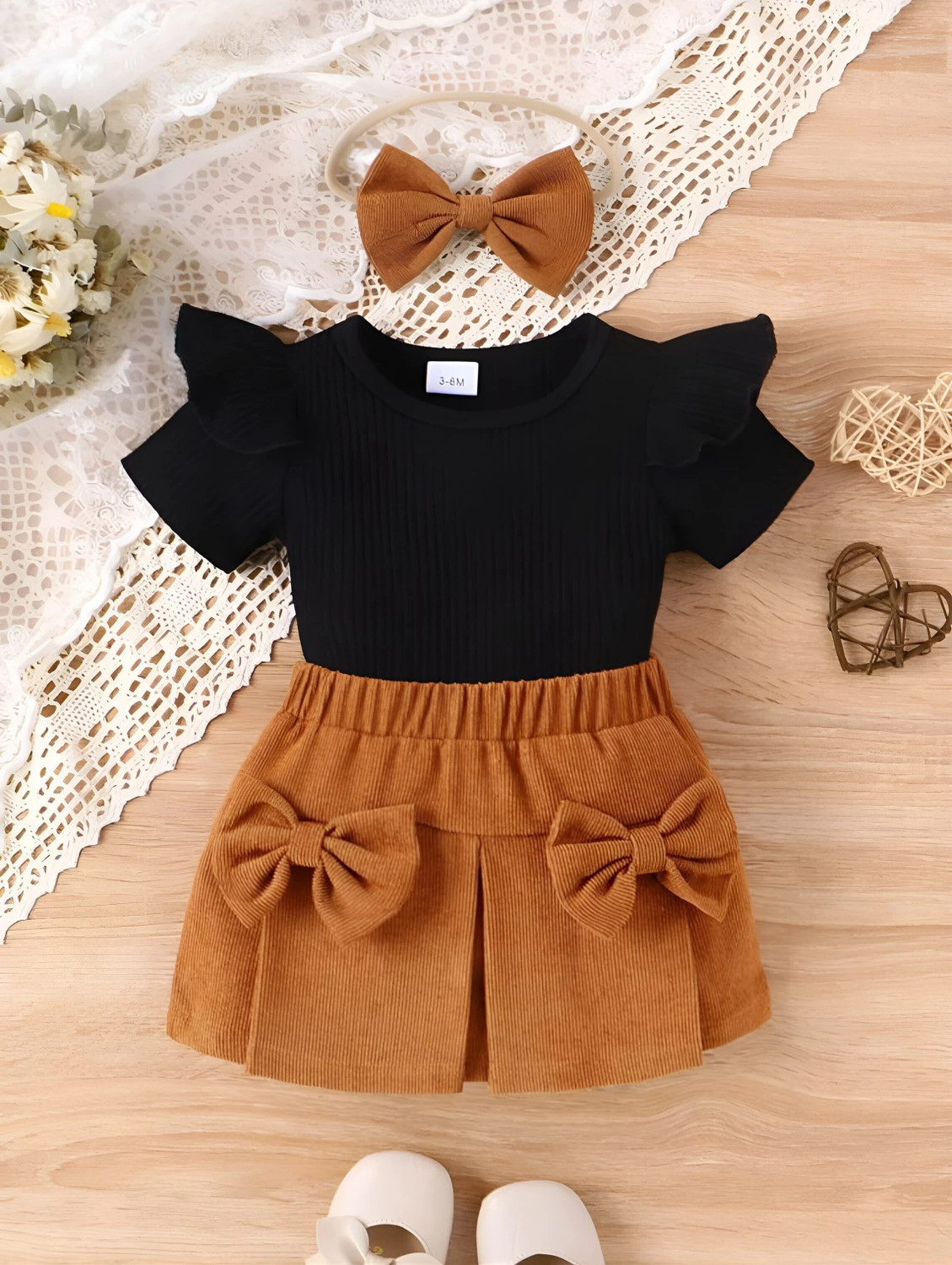 Image of HSM FASHION Baby Girls Casual Top Pant, Hairband
