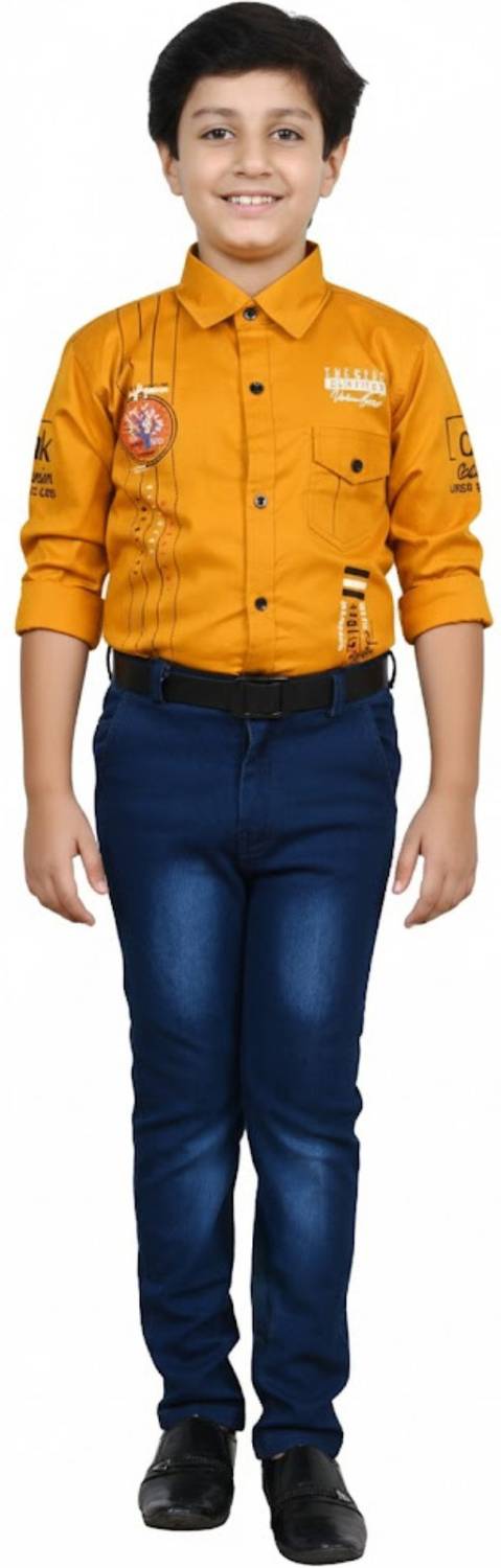 Arshia Fashions Boys Party(Festive) Shirt Jeans