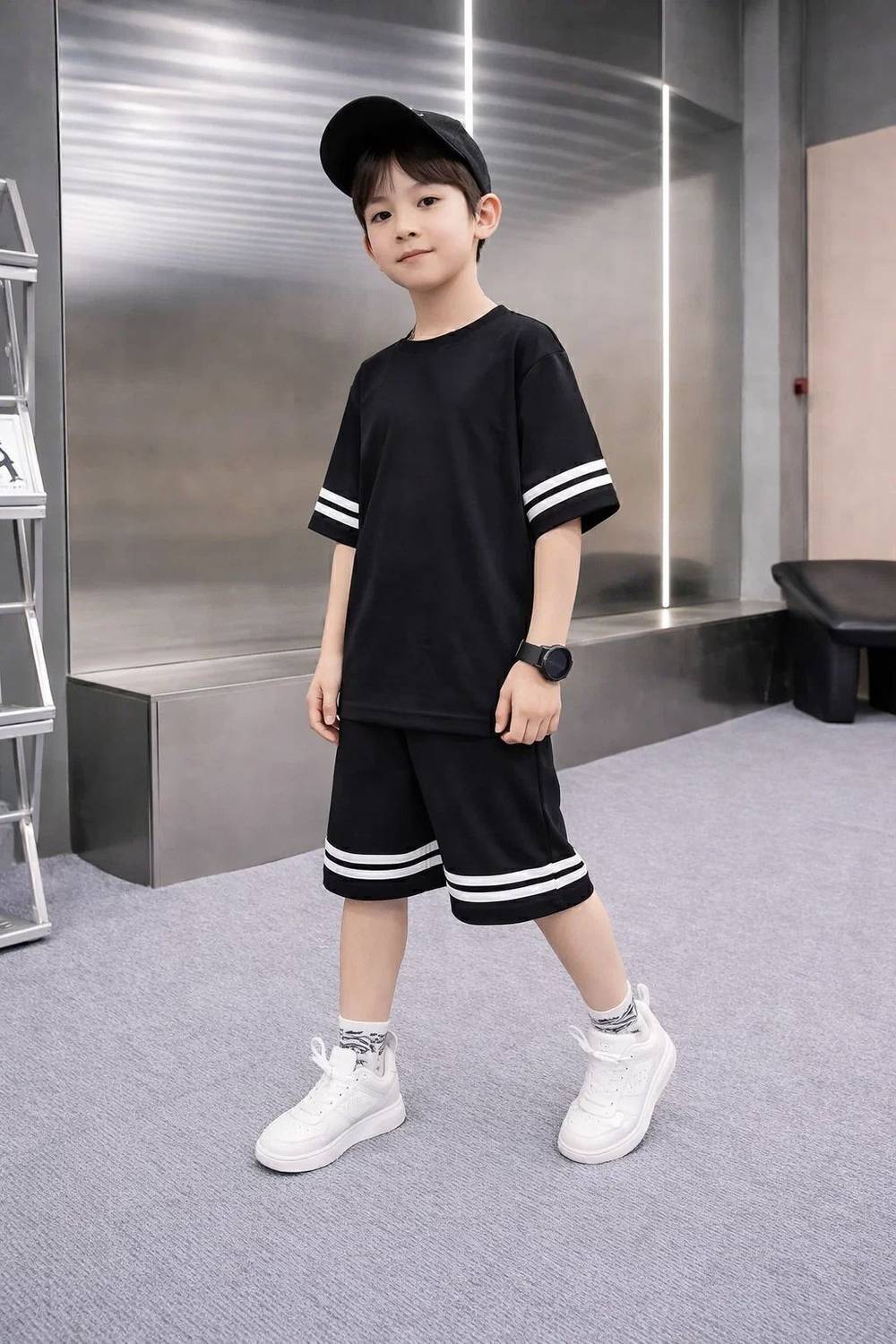 BENTGRASS Boys Casual T-shirt Shorts