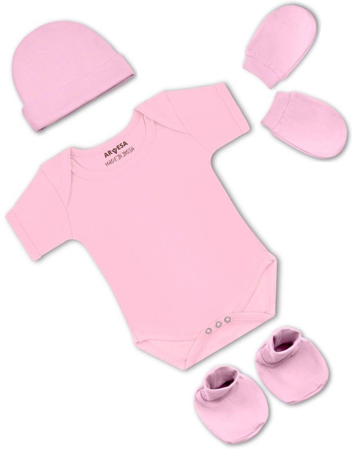 ARVESA Baby Boys & Baby Girls Casual Romper Cap, Bootie, Mitten