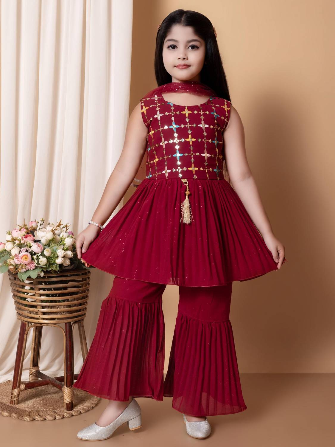 AFTAB DRESSSES Girls Party(Festive) Kurta Pyjama