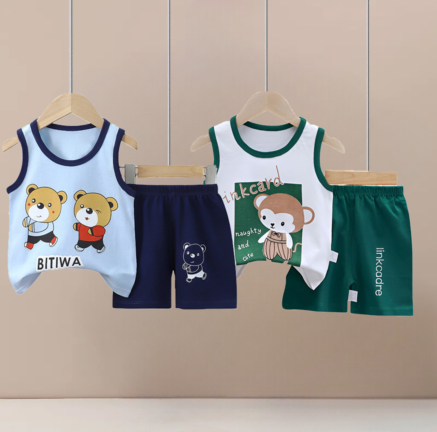 Image of Cute N Tight Baby Boys & Baby Girls Casual Vest Shorts