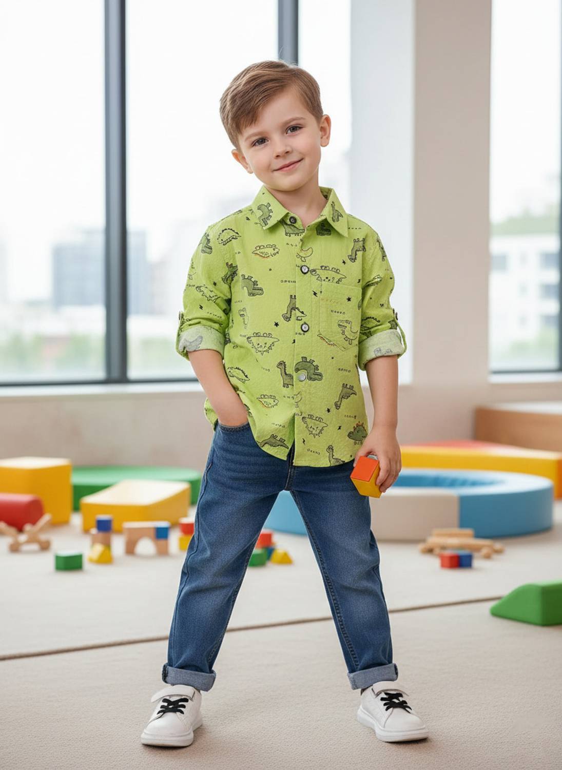 bunny Boys Casual Shirt Jeans