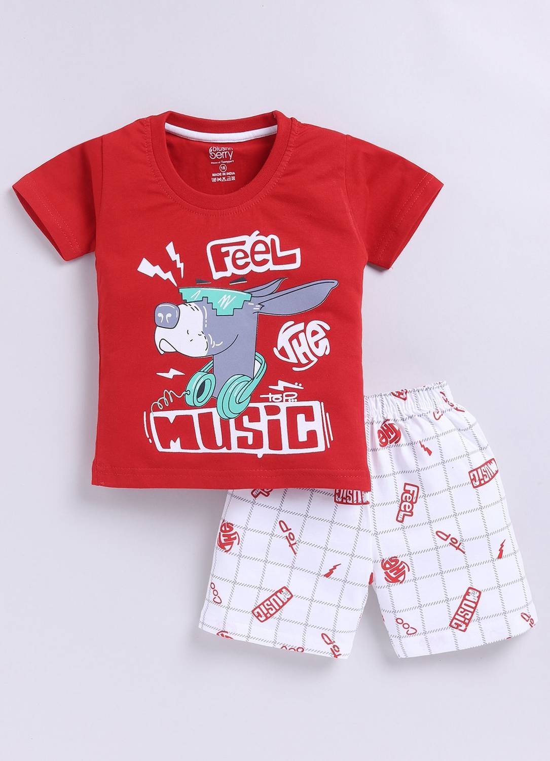 Blushh Berry Boys Casual T-shirt Shorts