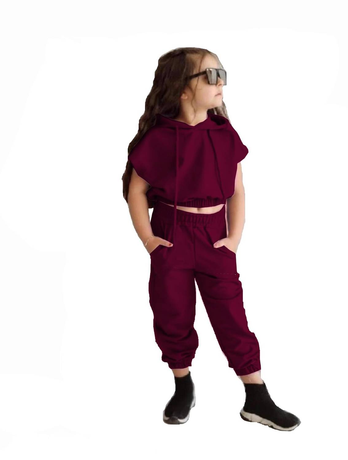 BHOOLKU Girls Casual T-shirt Track Pants