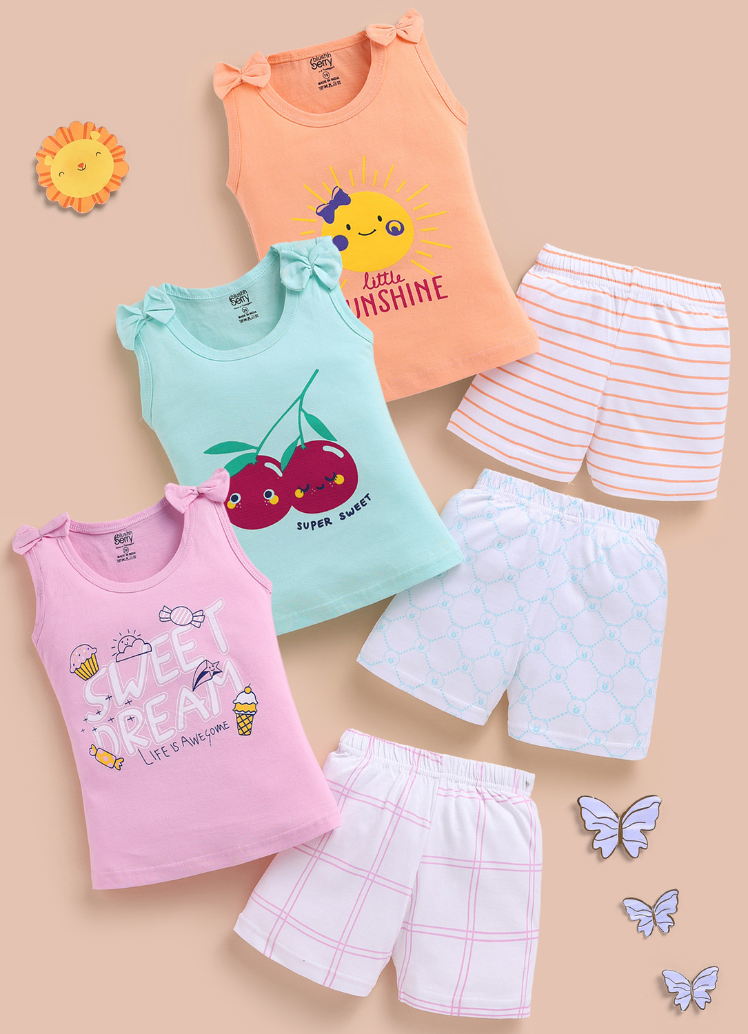 Image of Blushh Berry Girls Casual Top Shorts