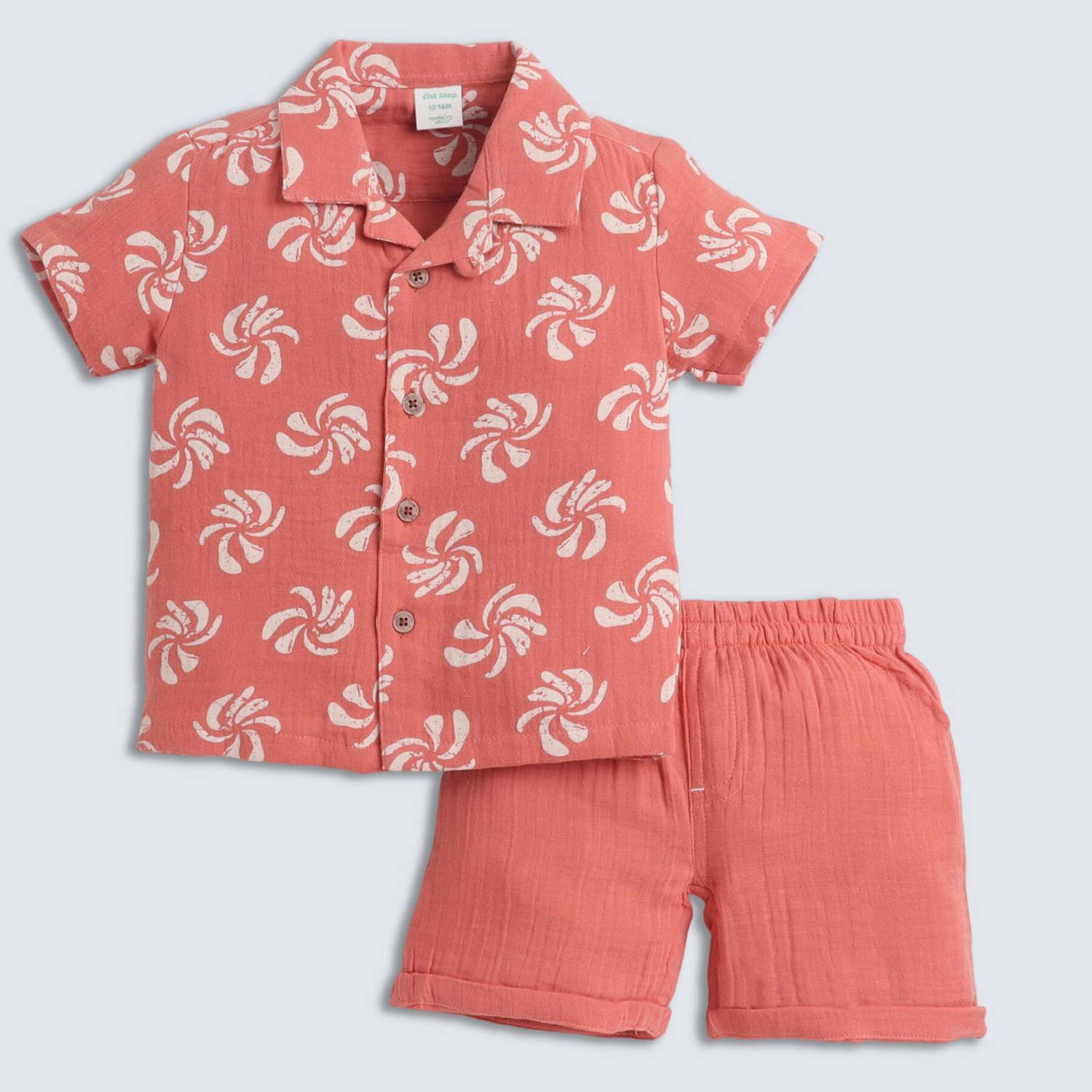 1st Step Baby Boys & Baby Girls Casual Shirt Shorts