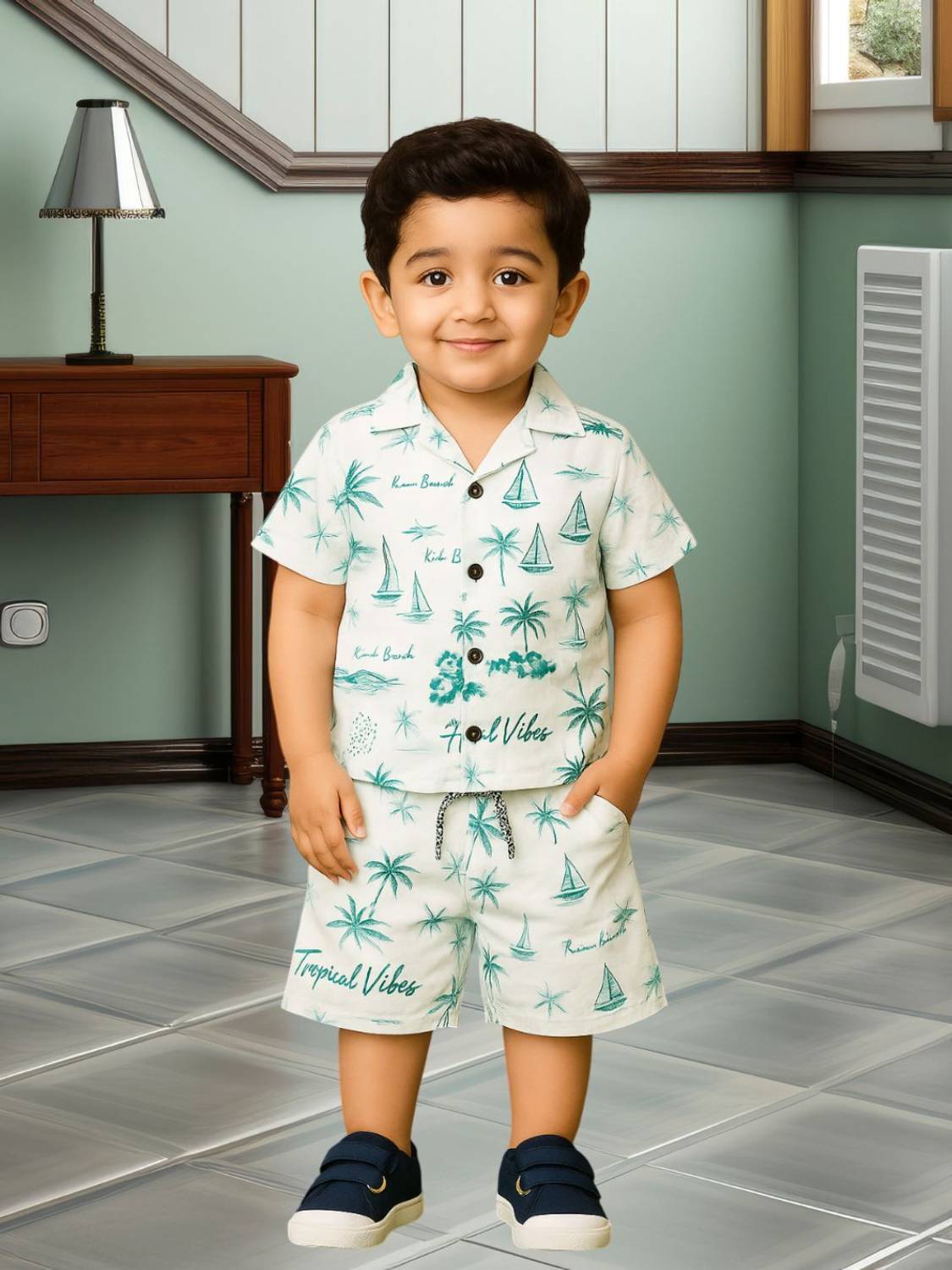 BAESD Boys Casual Shirt Shorts