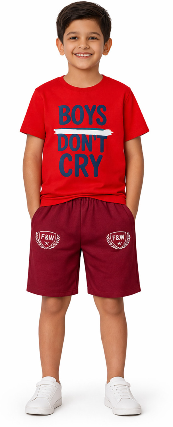 Image of SHOPPY BAZAR Boys Casual T-shirt Shorts (Multicolor)