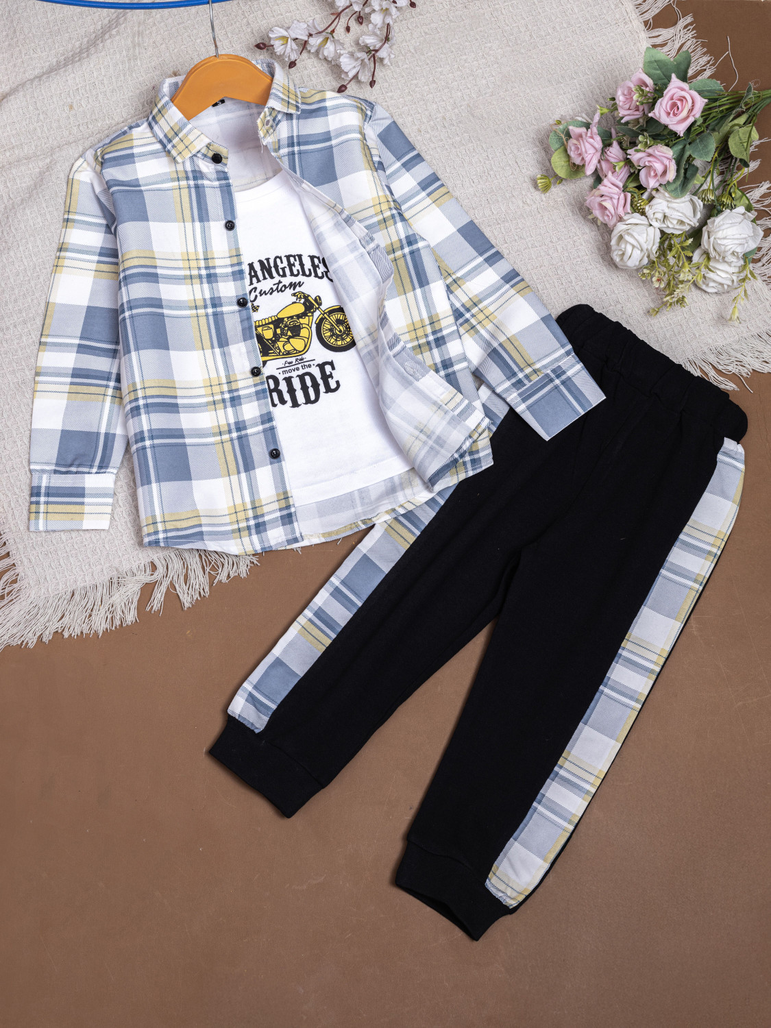 Image of HIKUJ Boys Party(Festive) Shirt Track Pants