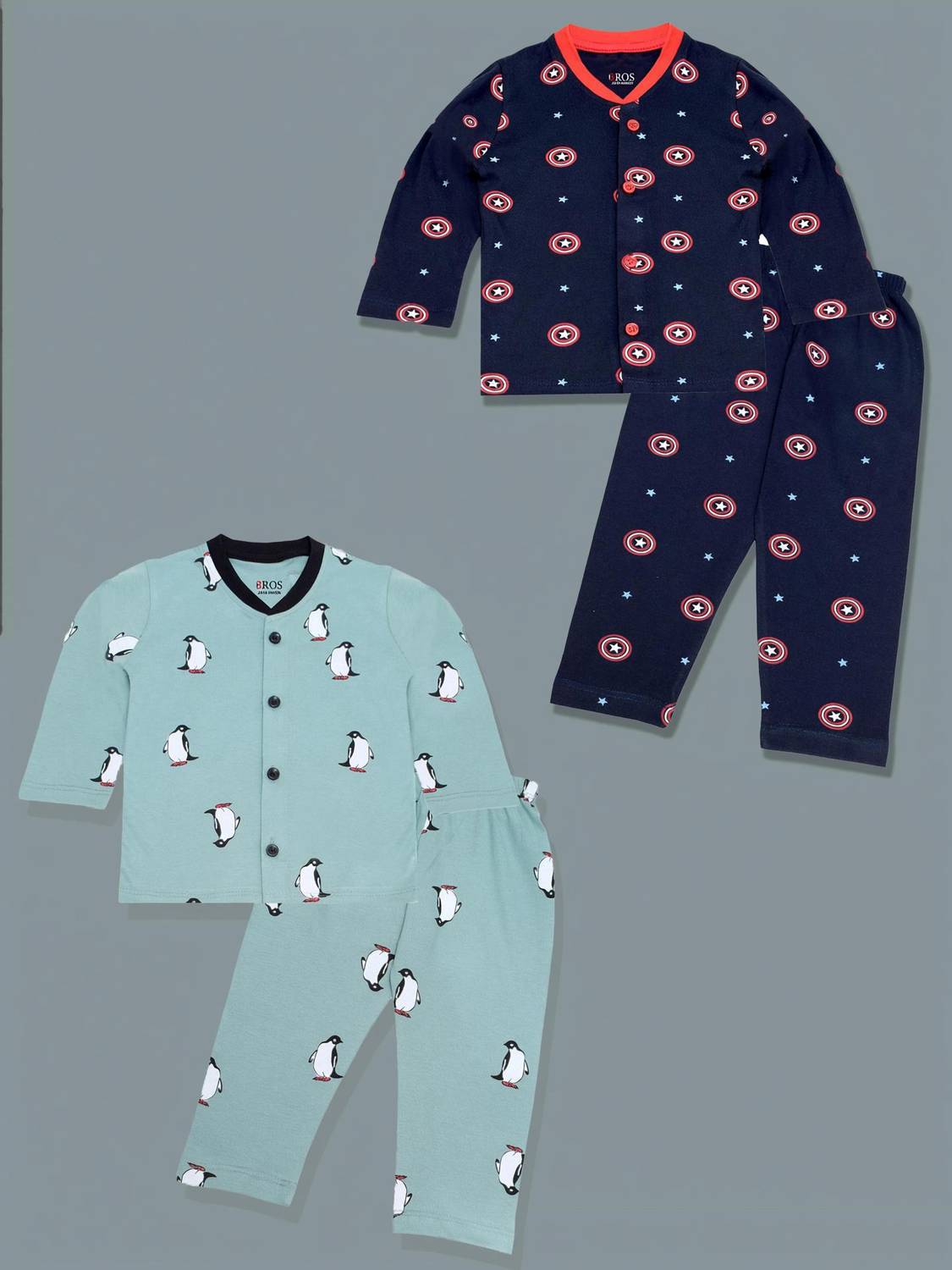 3BROS Baby Boys & Baby Girls Casual Shirt Pyjama