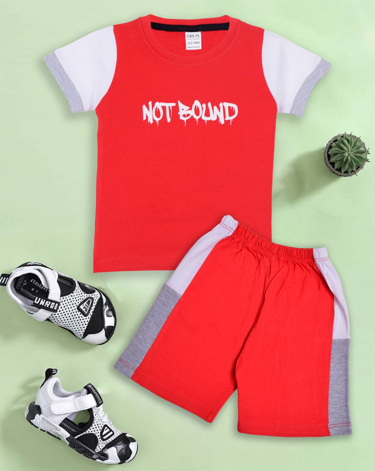 3BROS Boys Party(Festive) T-shirt Shorts