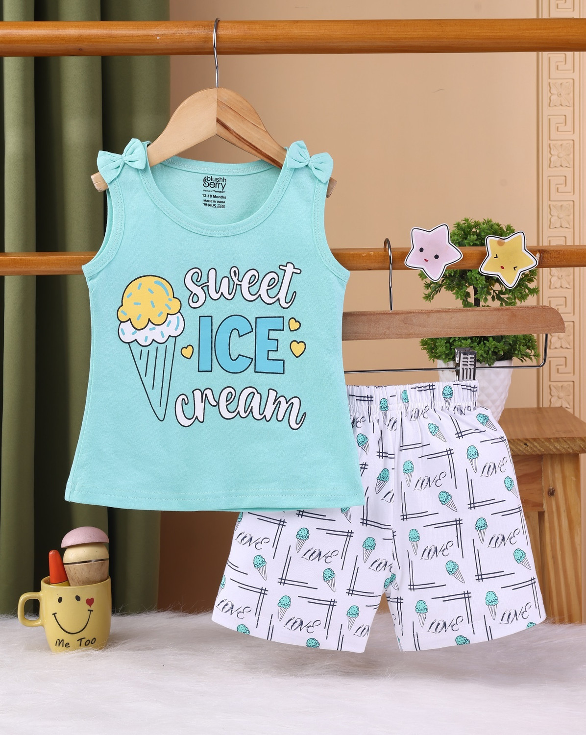 Image of Blushh Berry Girls Casual Top Shorts