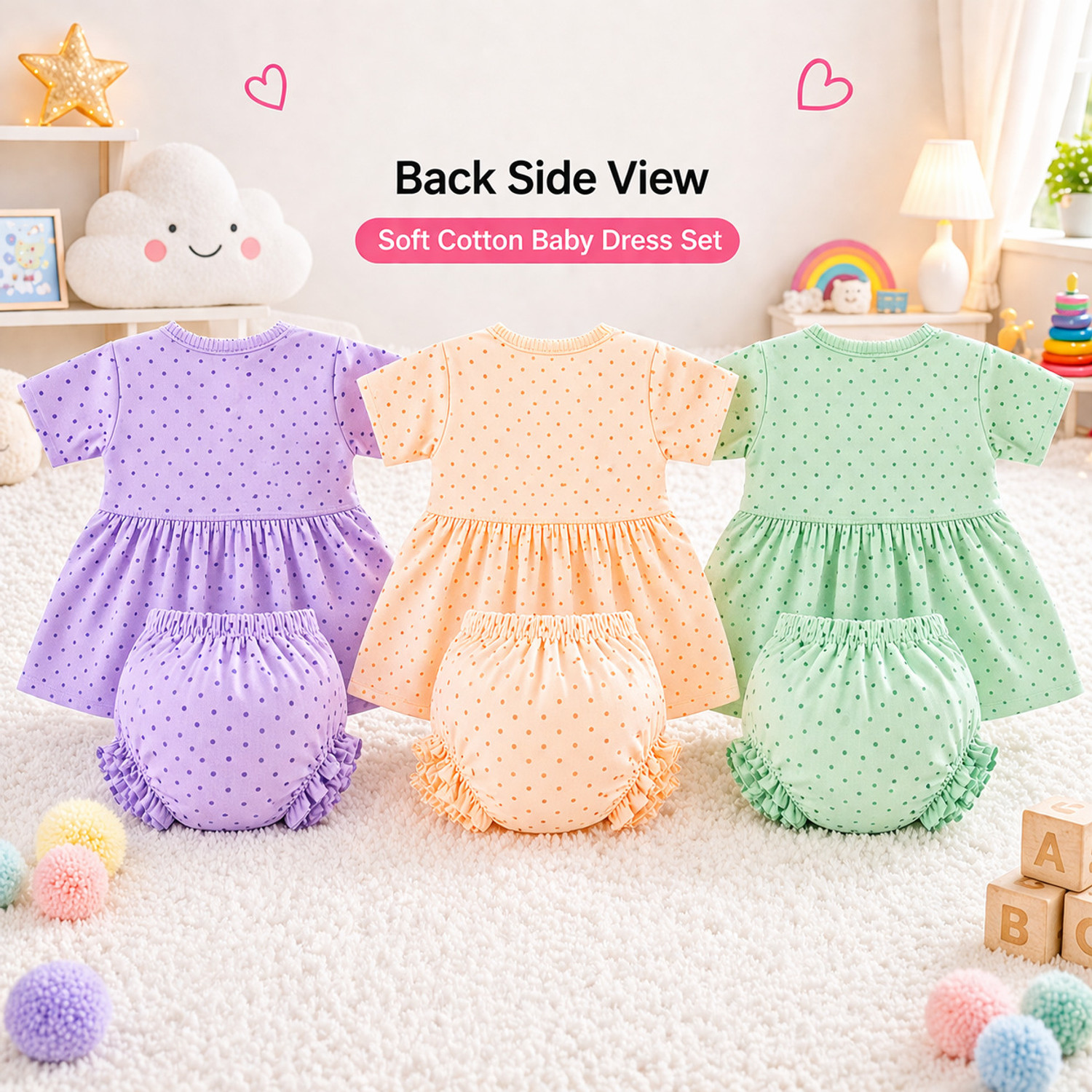 Image of Fly Step Baby Girls Casual Dress Bloomer