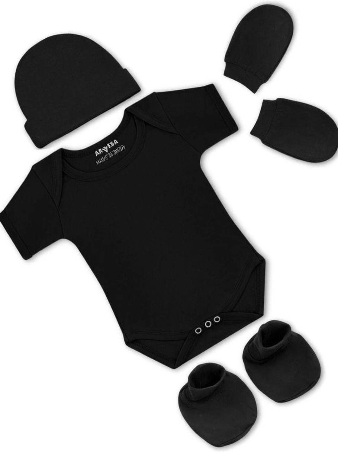 ARVESA Baby Boys & Baby Girls Casual Romper Cap, Bootie, Mitten