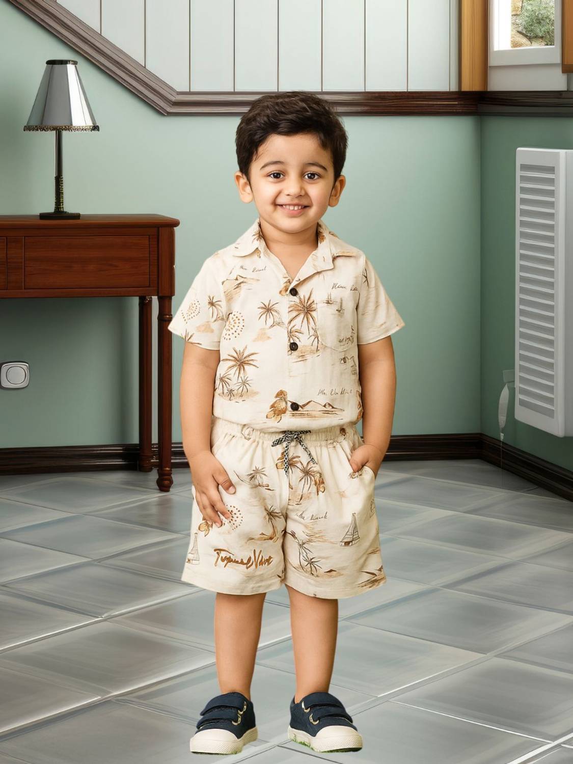 BAESD Boys Casual Shirt Shorts