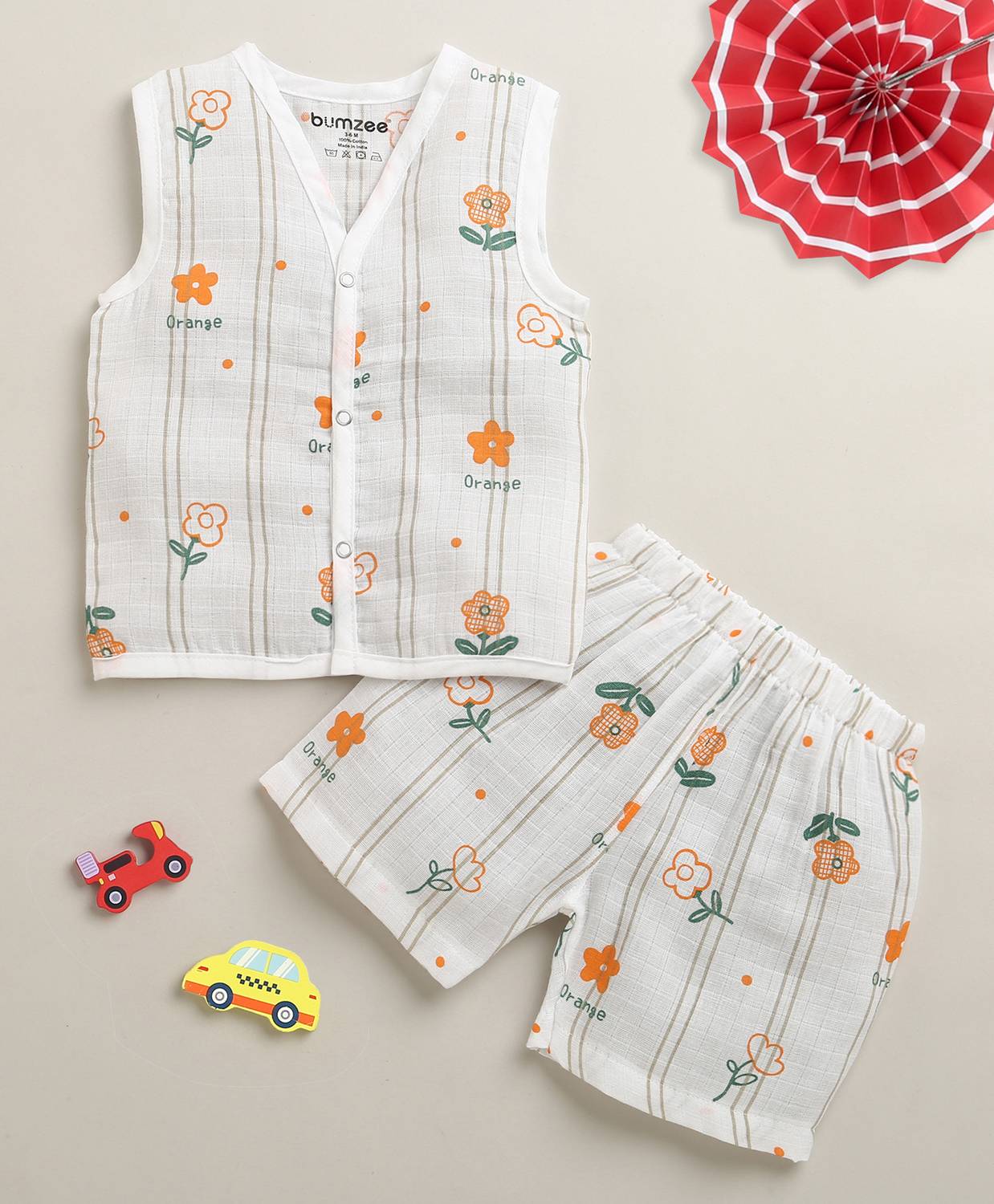 BUMZEE Baby Girls Casual Shirt Shorts