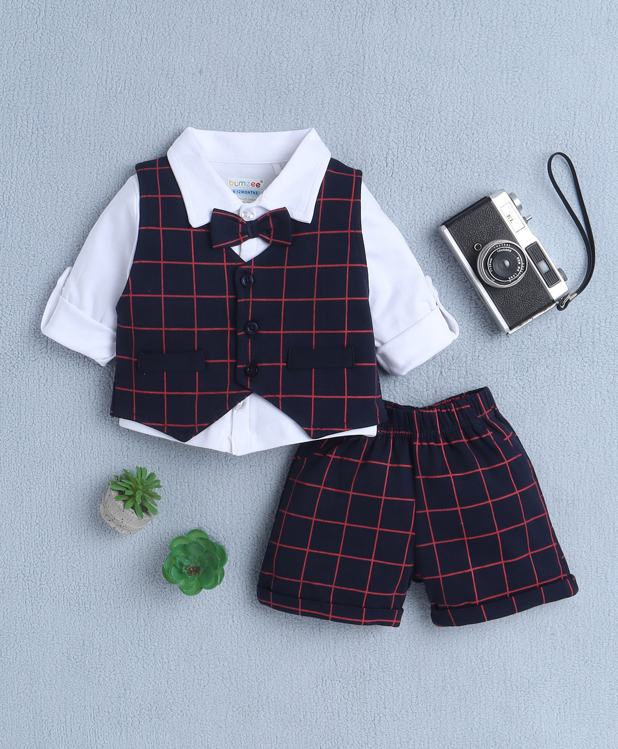 Image of BUMZEE Boys Party(Festive) Shirt Shorts, Waistcoat