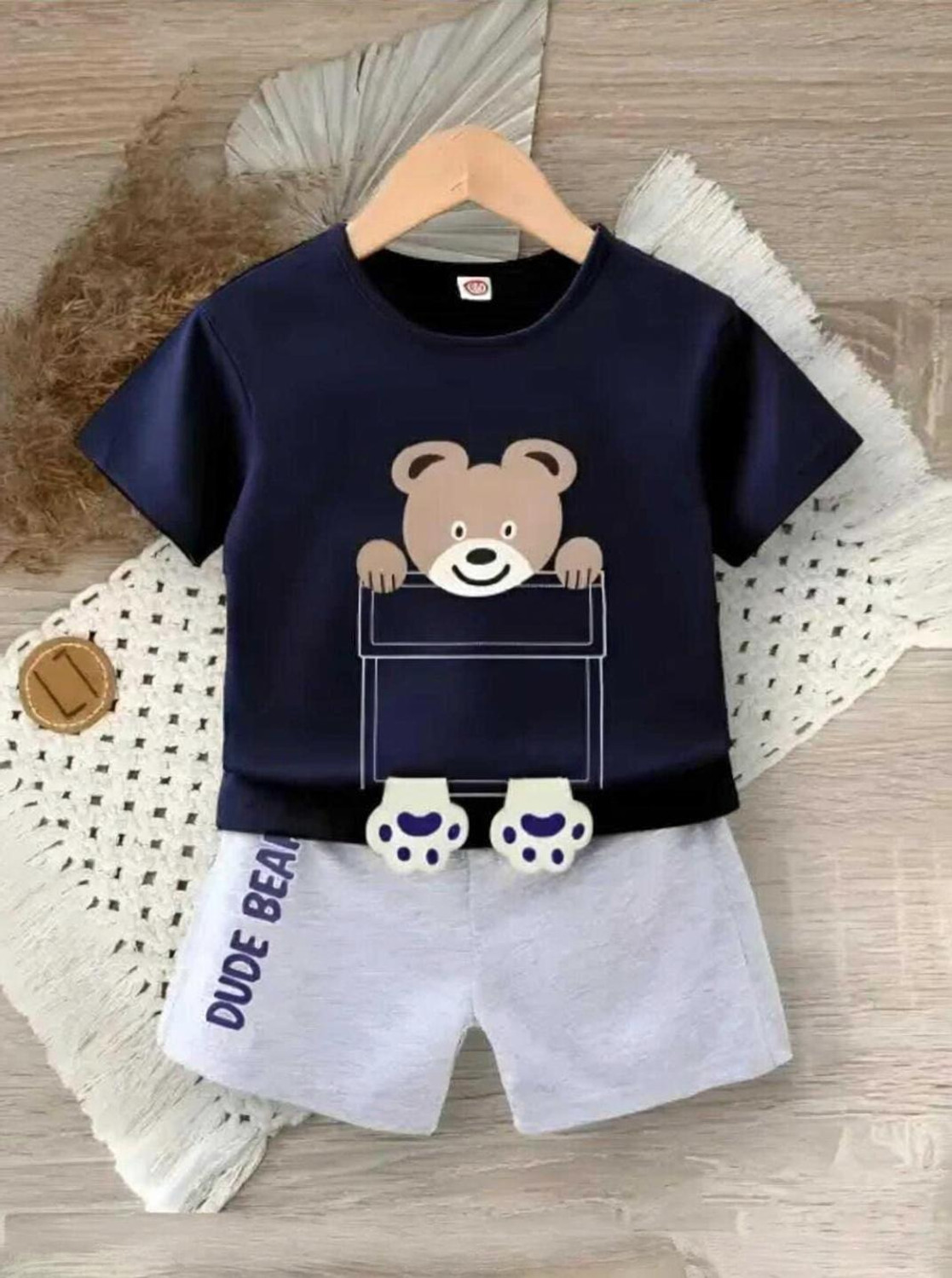 Image of AJ TEXT Baby Boys & Baby Girls Casual T-shirt Shorts