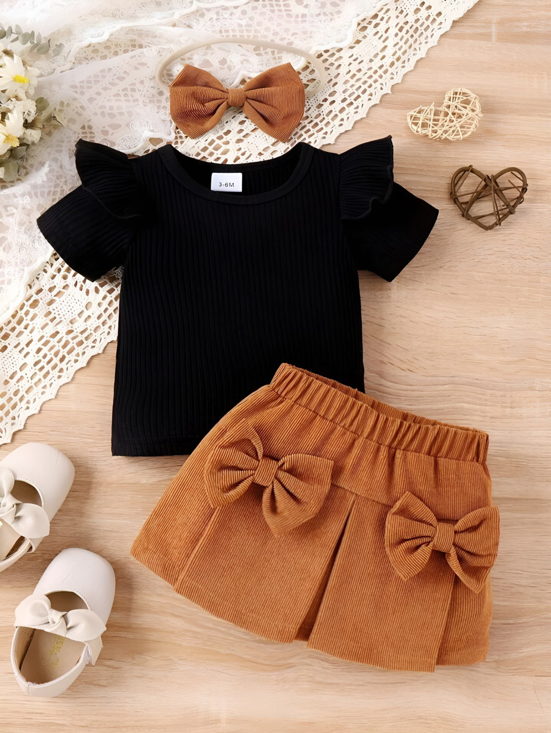 Image of HSM FASHION Baby Girls Casual Top Pant, Hairband