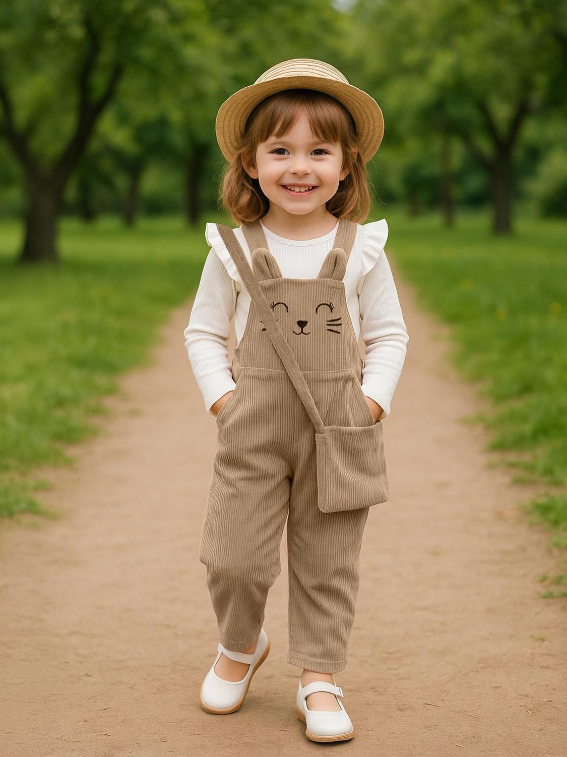 Image of Ninas Baby Girls Party(Festive) Top Dungaree