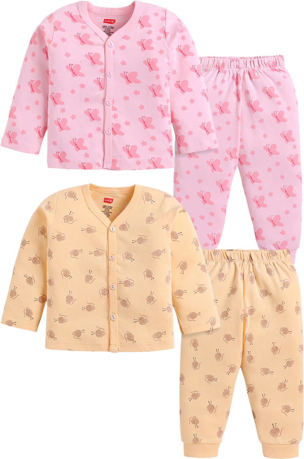 Image of LuvLap Baby Boys & Baby Girls Casual T-shirt Pyjama (Multicolor 13)