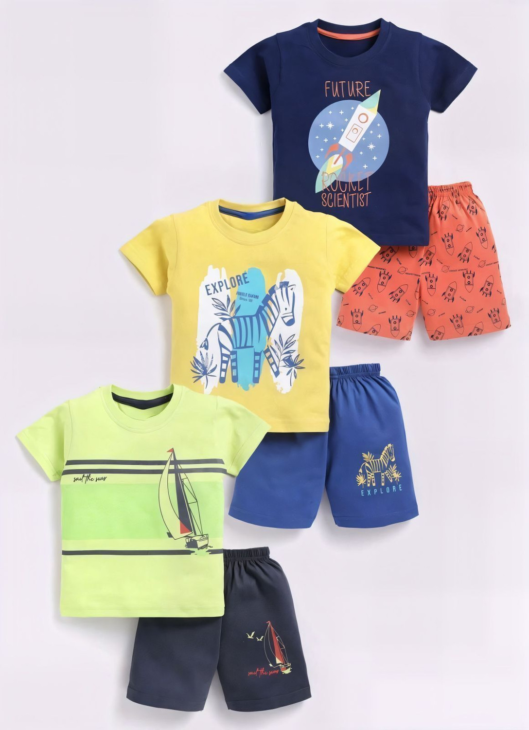 Image of NEW TRINATH HOSIERY Boys Casual T-shirt Shorts
