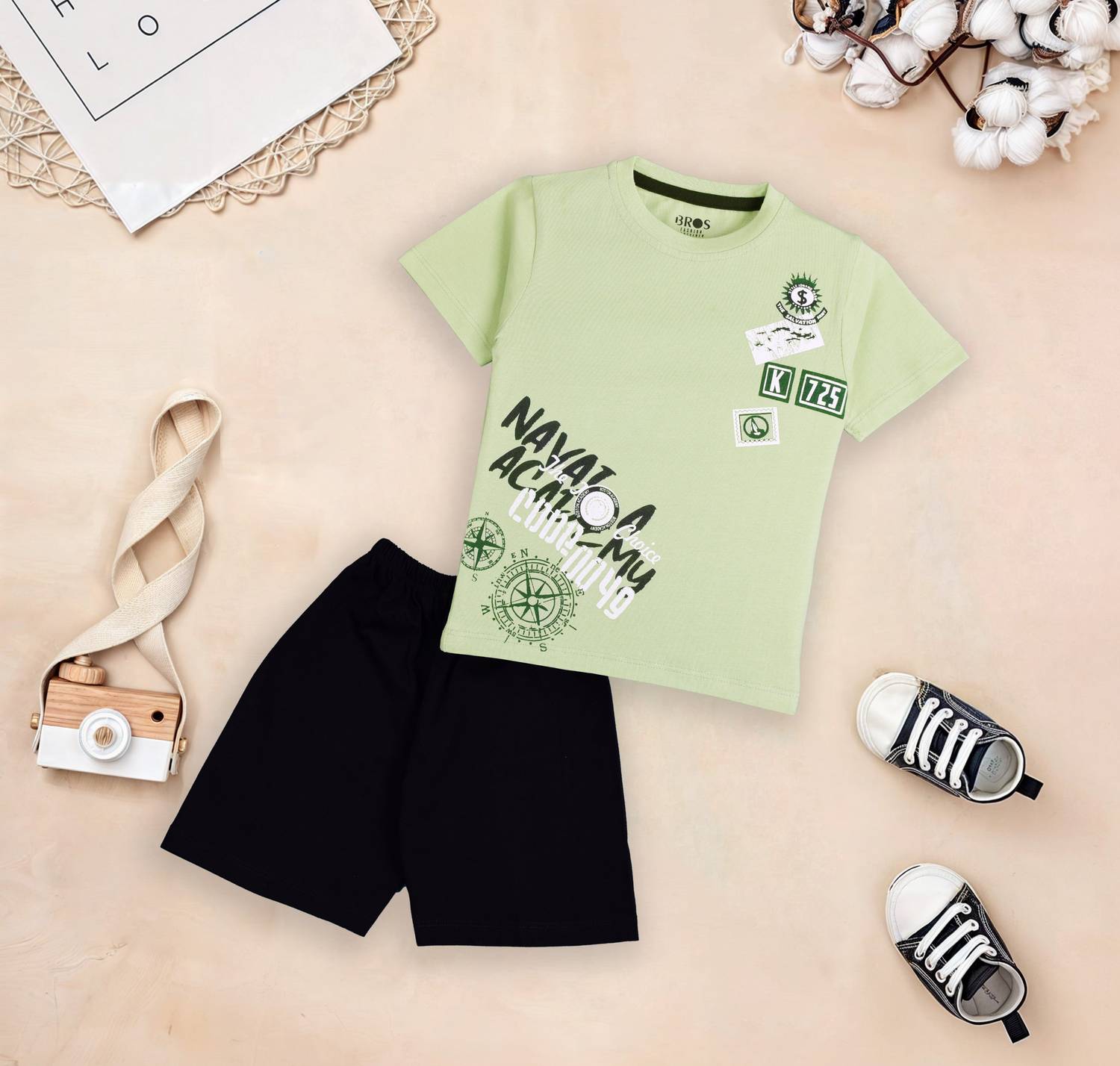 3BROS Boys & Girls Casual T-shirt Shorts