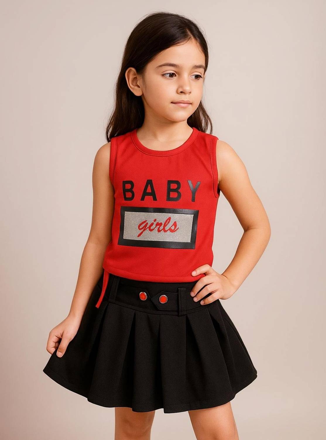 BESTEVERFASHION Girls Party(Festive) Top Skirt