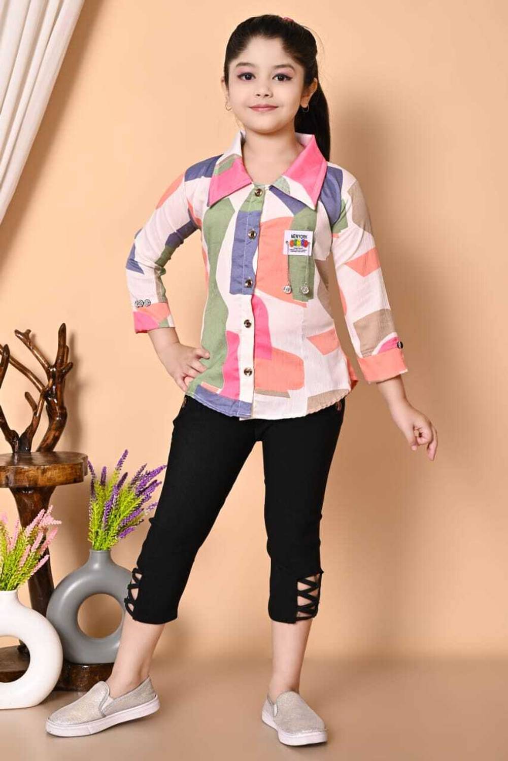 AsSahanaraDresses Girls Party(Festive) T-shirt Pant
