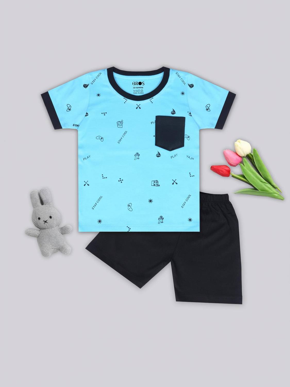 3BROS Baby Boys & Baby Girls Casual T-shirt Pant, Shorts