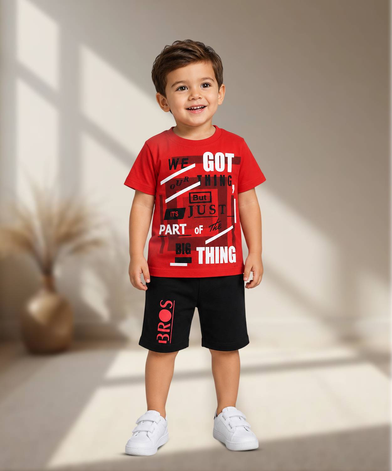 3BROS Boys Casual T-shirt Shorts