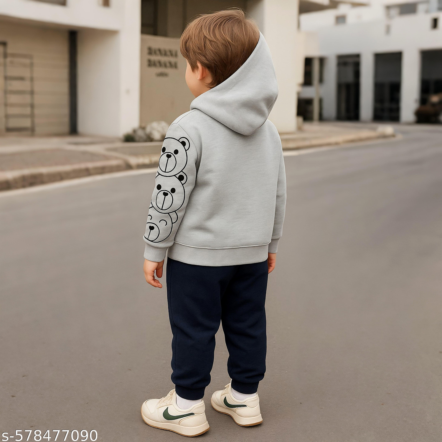 Image of Tera Fashion Boys & Girls Casual Sweatshirt Pant (Grey, Pack of 2)