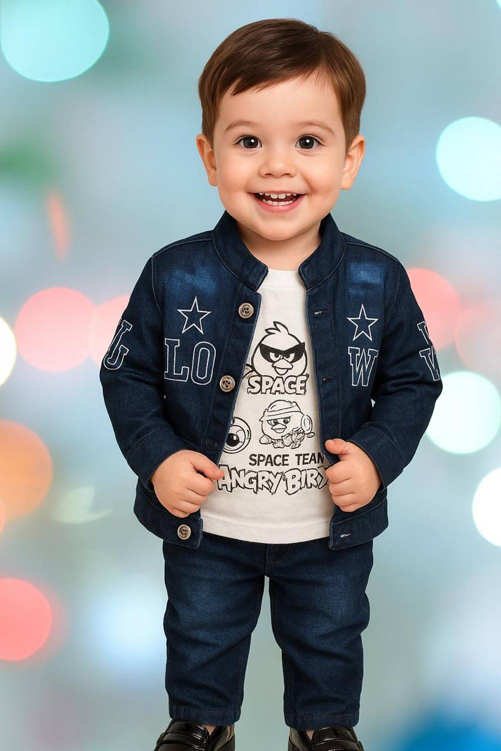 AnishkaFashion Boys Party(Festive) T-shirt Jacket, Jeans