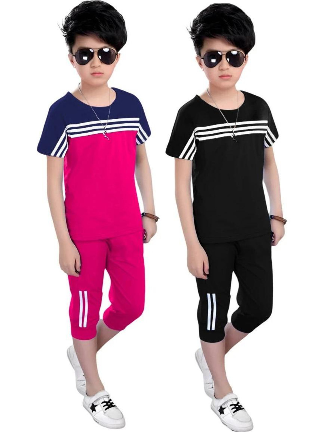 Image of Cute N Tight Baby Boys & Baby Girls Casual T-shirt Three Fourth Pant