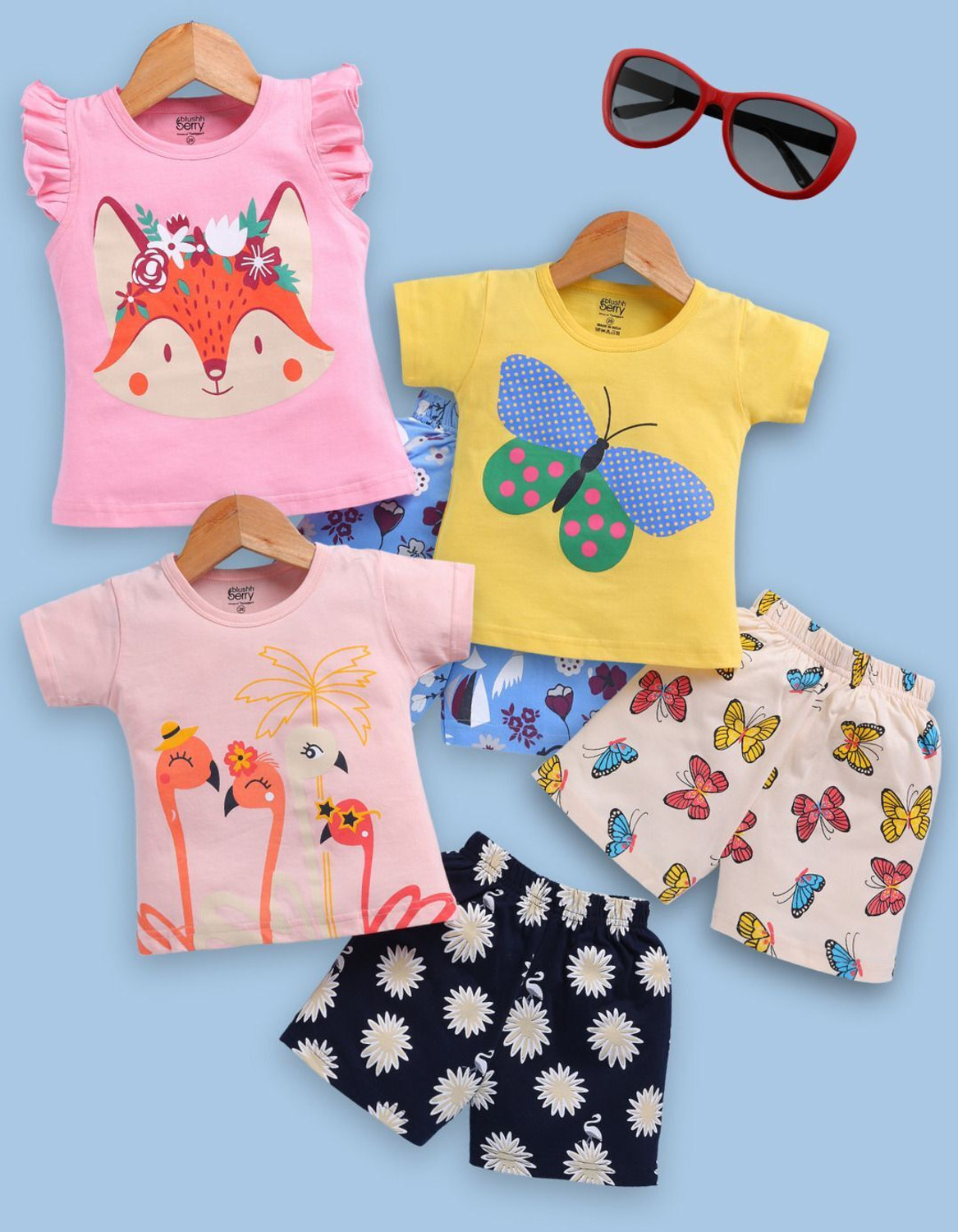 Image of Blushh Berry Girls Casual Top Shorts