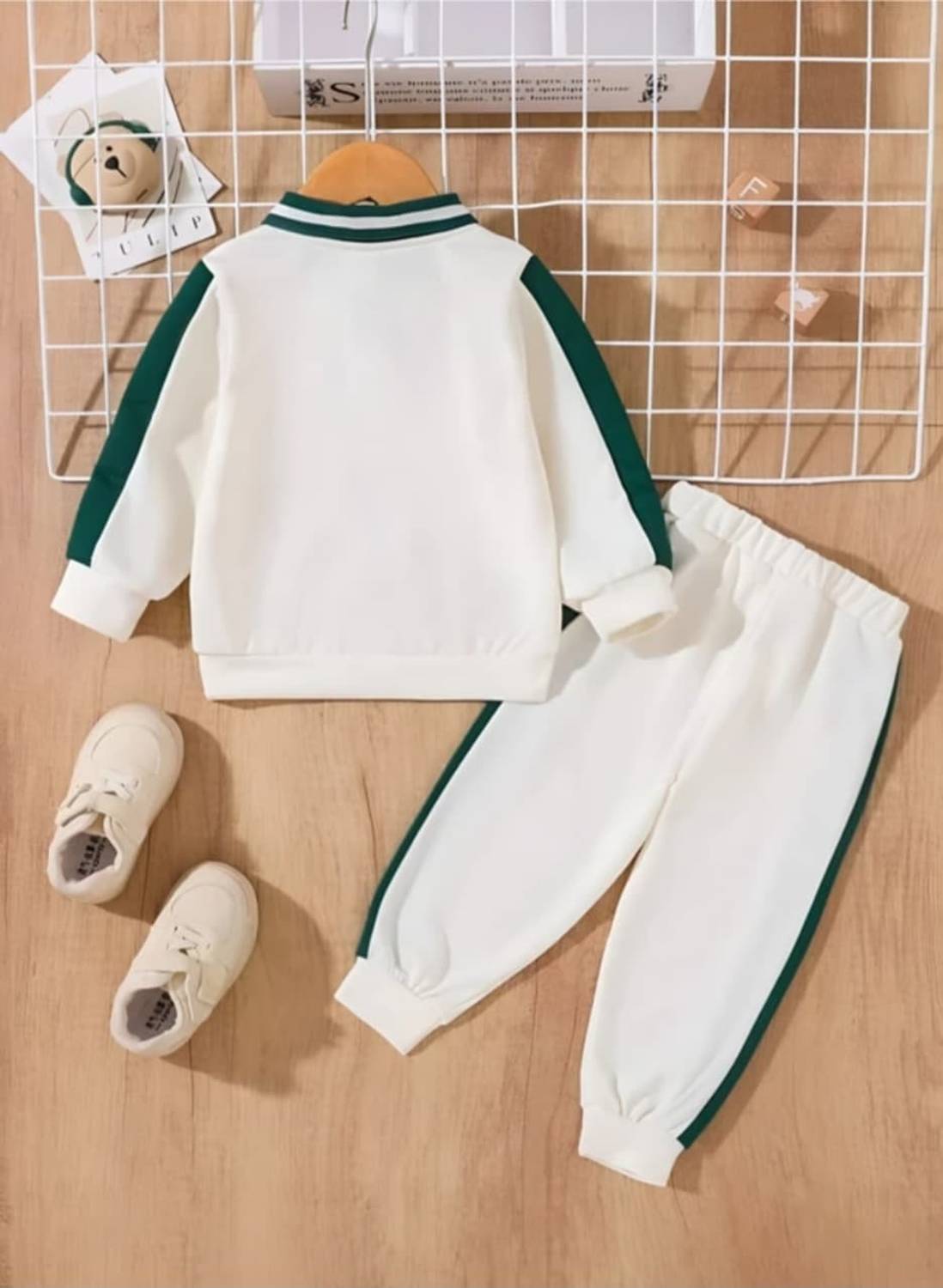 FAHADCREATIONS Boys Casual T-shirt Trouser White - Image 2