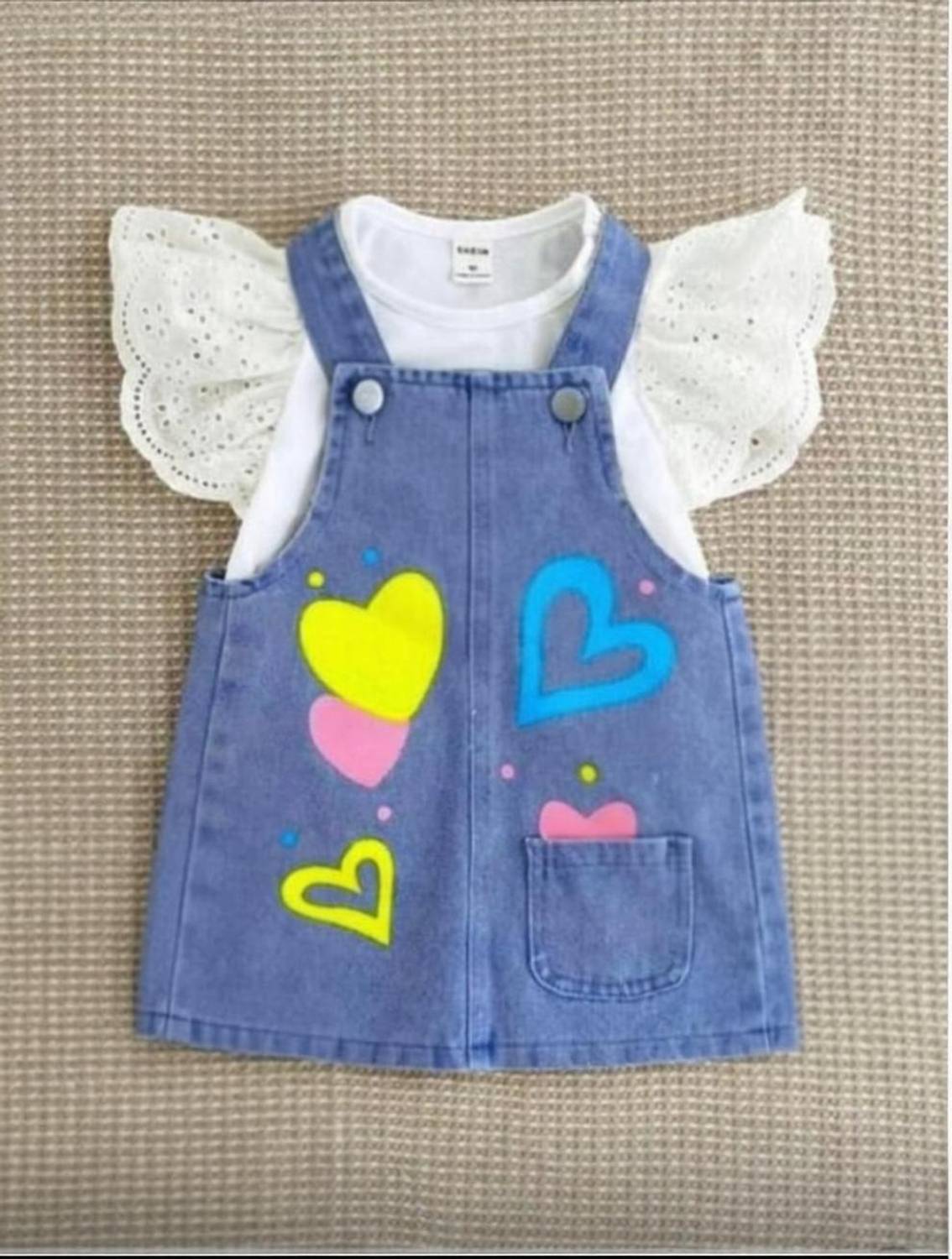 Aazeen fashion Baby Girls Party(Festive) Top Dungaree