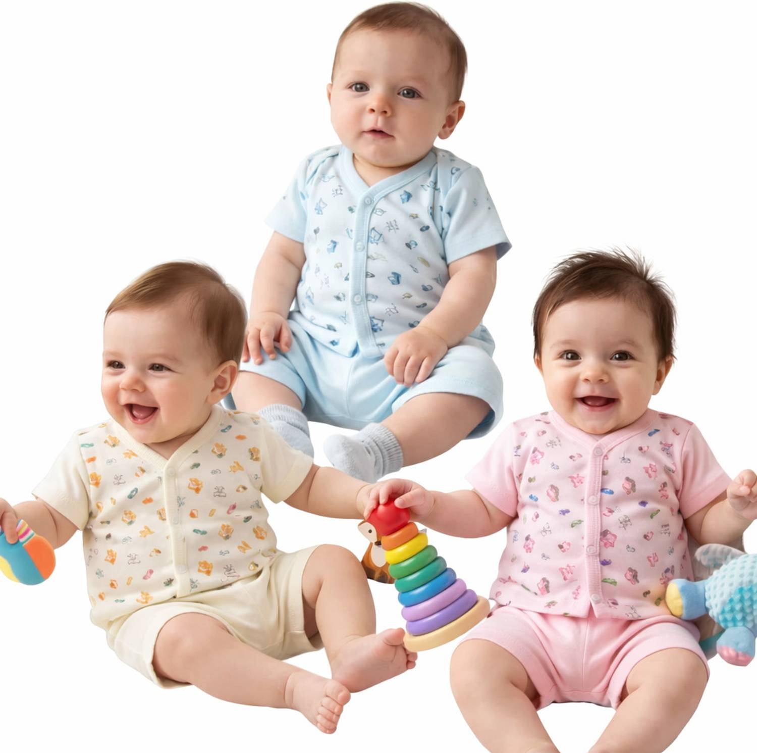 Adeeb Khan Enterprises Baby Boys & Baby Girls Casual Shirt Shorts