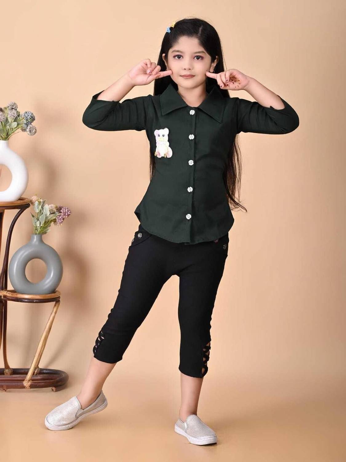 AsSahanaraDresses Girls Party(Festive) T-shirt Pant