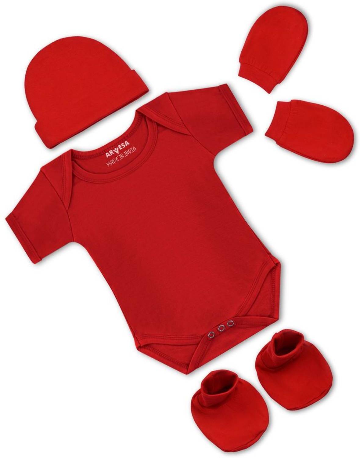 ARVESA Baby Boys & Baby Girls Casual Romper Cap, Bootie, Mitten