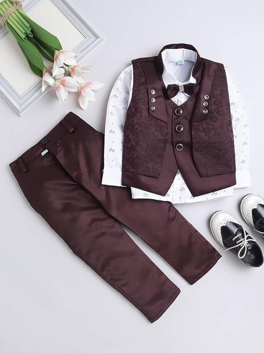AnishkaStore Boys Party(Festive) Waistcoat Waistcoat
