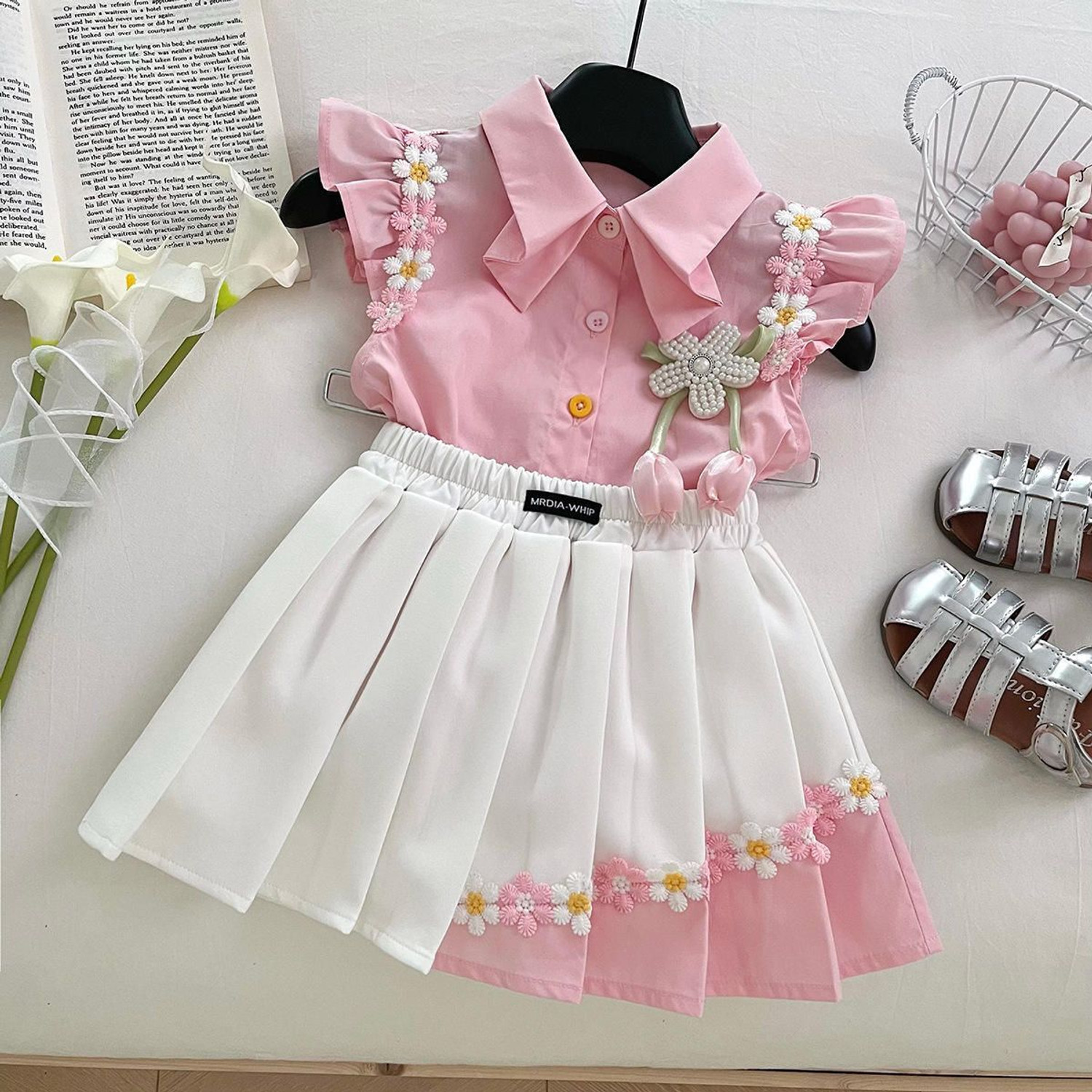 Image of KAVIA FASHION Girls Casual Top Skirt