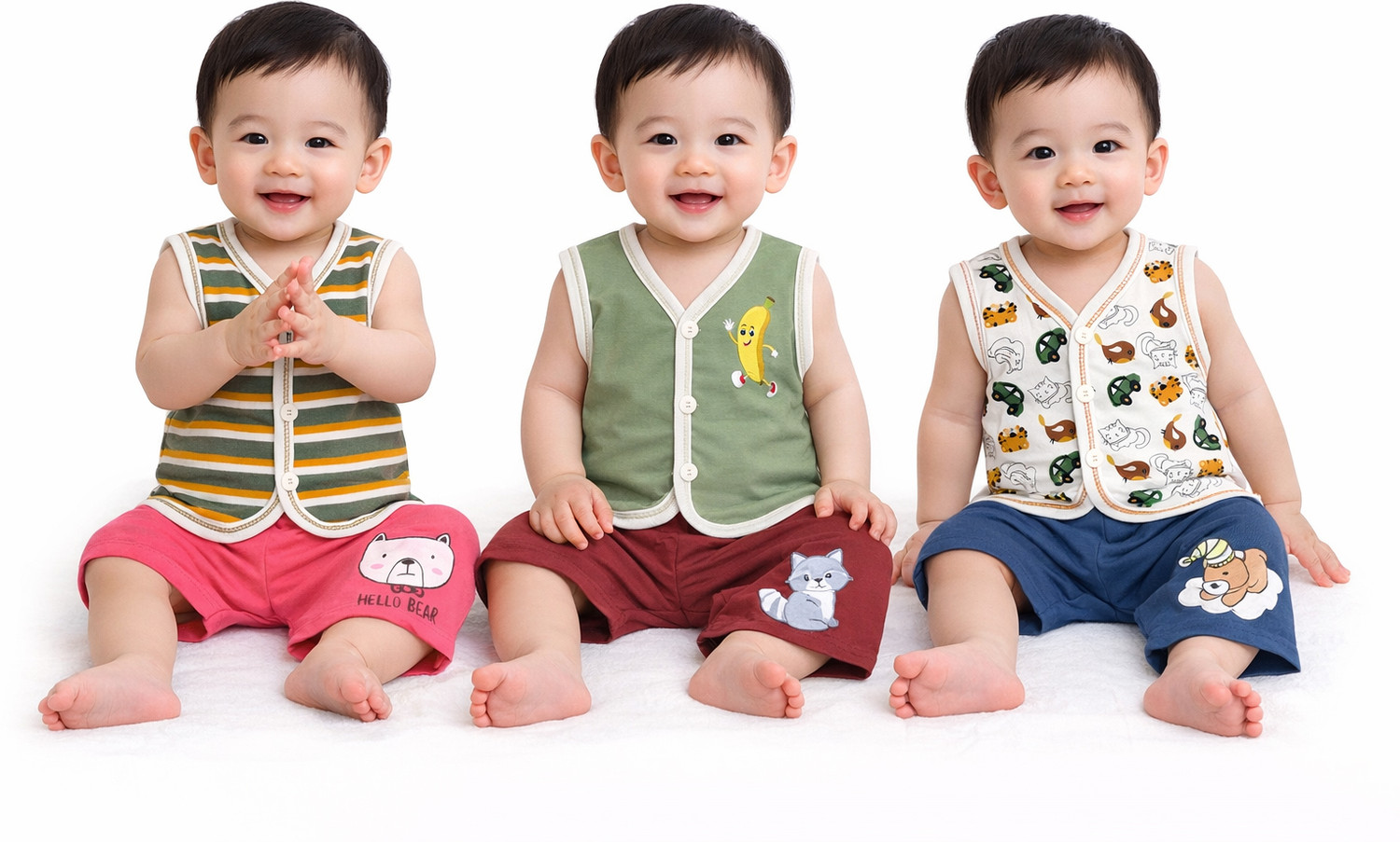 Image of Toddylon Baby Summer Combo Set with Mosquito Net, Clothes & Essentials Kit for Newborn