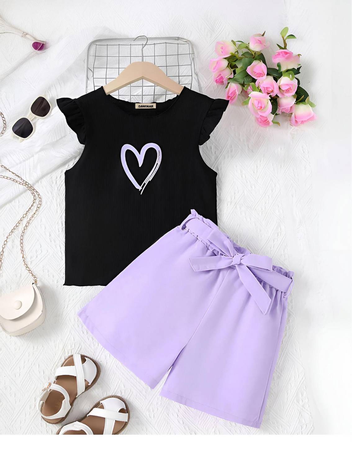 4 YOU Baby Girls Party(Festive) Top Shorts