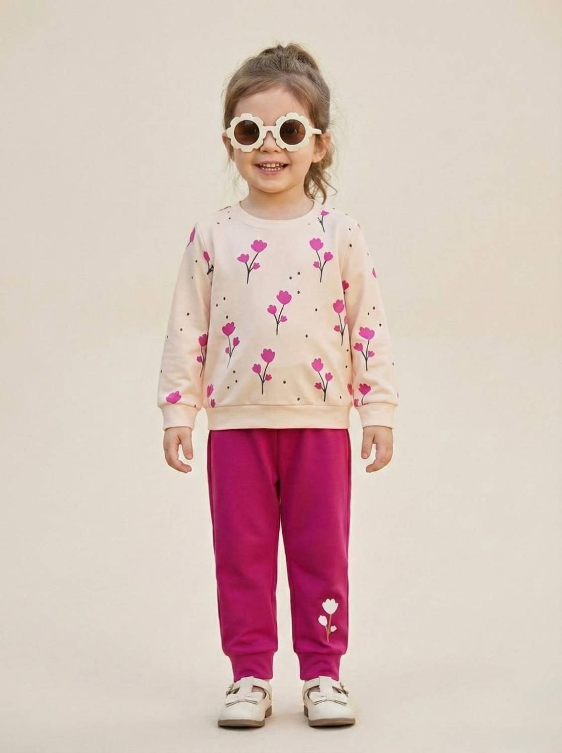 Athos Girls Casual T-shirt Trouser