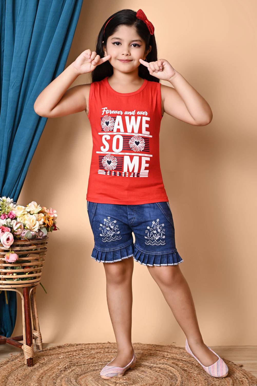 5 Stars Collection Girls Casual Top Shorts